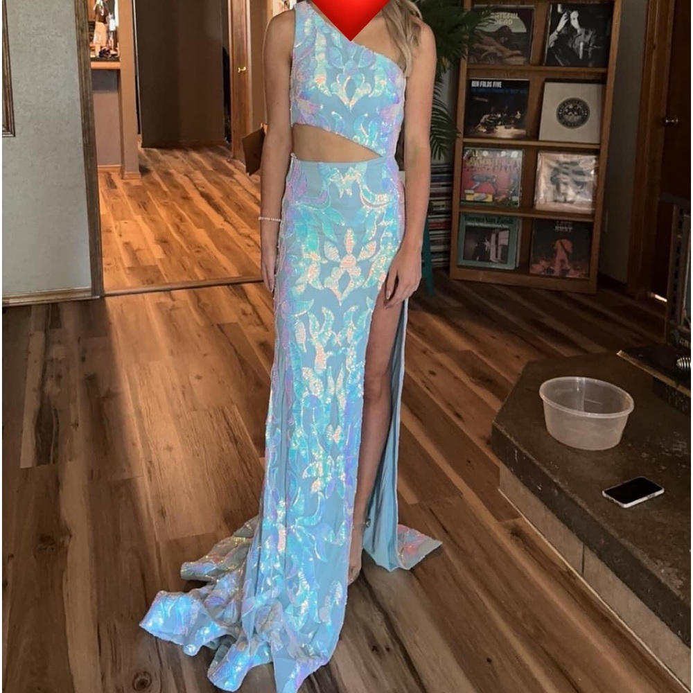 Jovani formal dress worn 1 time, fits beautifully, and is stunning in person.